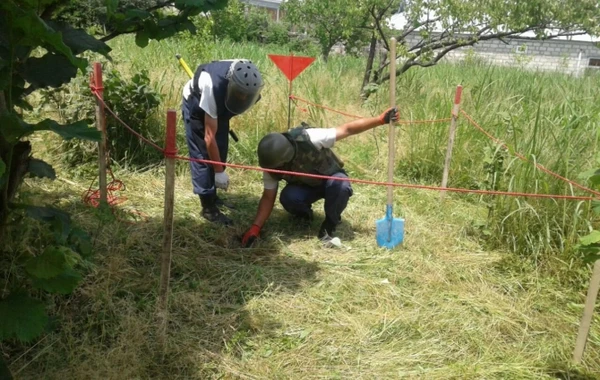 Cəbhə zonasında partlamamış hərbi sursat aşkar olunub (FOTO)