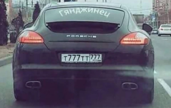 Gəncəli sürücü Rusiyada "Porsche" ilə belə etdi - FOTO