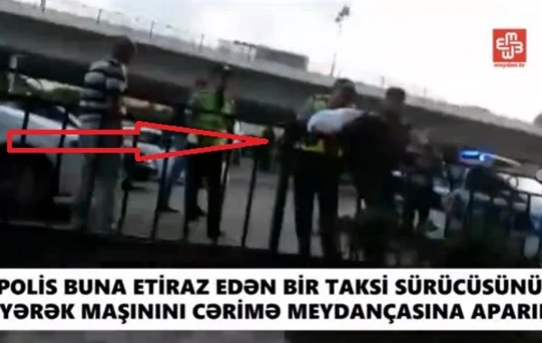 Bakıda daha bir polis-sürücü qarşıdurması: "Ə, qoyma getsin!" (VİDEO)