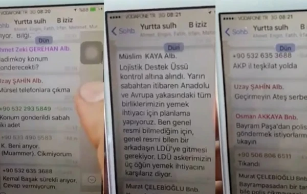 Çevriliş planının DETALLARI: Qiyamçıların WatsApp yazışması üzə çıxdı