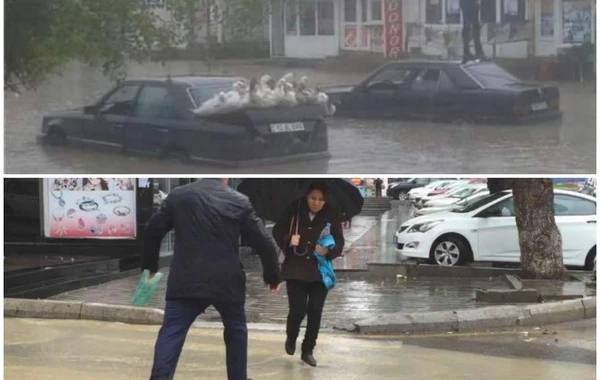 Yağışdan sonra sosial şəbəkələrdə paylaşılan ən maraqlı görüntülər (FOTO)