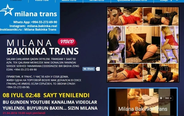 Azərbaycanda rüsvayçılıq, translar üçün sayt açıldı - intim xidmətlər təklif edilir (VİDEO)