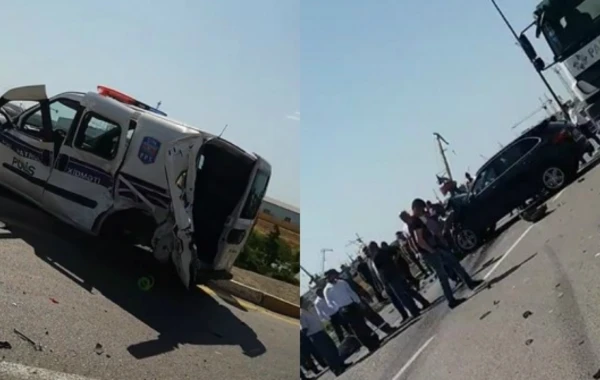 Bakıda polis maşını  "Porsche" ilə toqquşdu - ölən var (VİDEO)