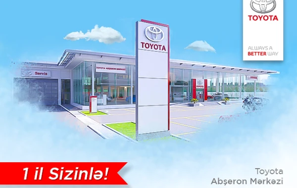 Toyota Abşeron Mərkəzindən 1 yaşla əlaqədar ŞOK endirimlər