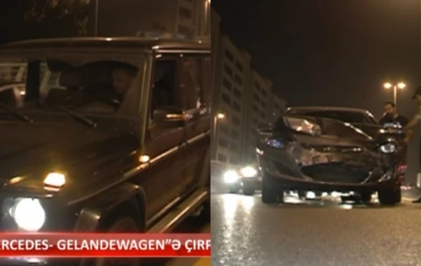 Bakıda “Hyundai” “Gelandewagen”ə çırpıldı (VİDEO)