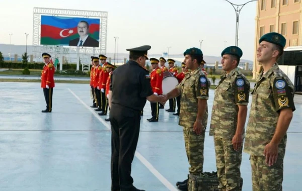 Azərbaycan sülhməramlılarının bir qrupu Əfqanıstana yola salınıb - FOTO