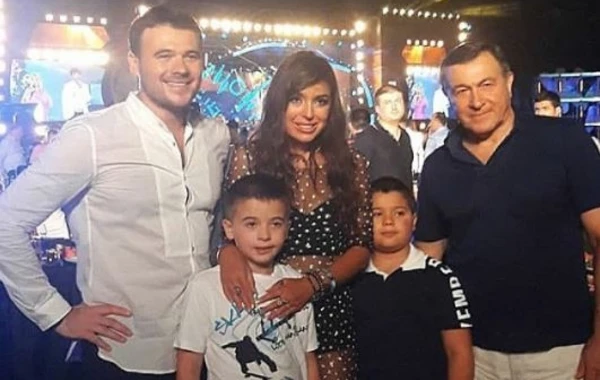 Leyla Əliyeva və Emin Ağalarov övladları ilə birgə