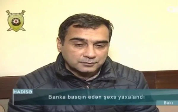 Bakıda banka basqın edən şəxs danışdı: "Bıçağı xanıma yaxınlaşdırıb..." (VİDEO)