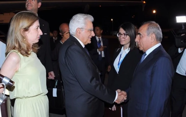 İtaliya Prezidenti Sercio Mattarella Azərbaycana rəsmi səfərə gəlib