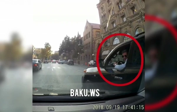 Bakıda yol kəsən sürücü – Polis hərəkətə keçdi – VİDEO