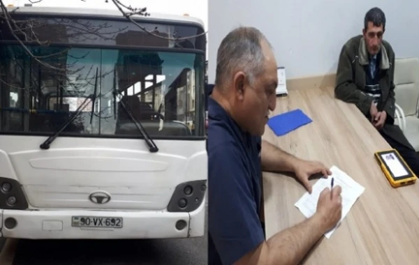 Sərxoş avtobus sürücüsü polisə tabe olmadı, marşurutdan çıxdı – VİDEO