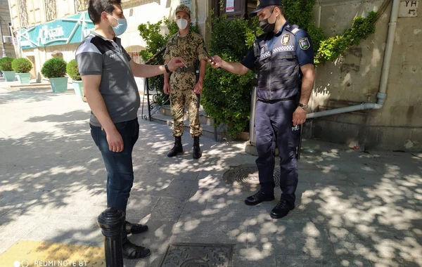 Polis Bakıda reyd keçirib, maskadan istifadə etməyənlər cərimələnib