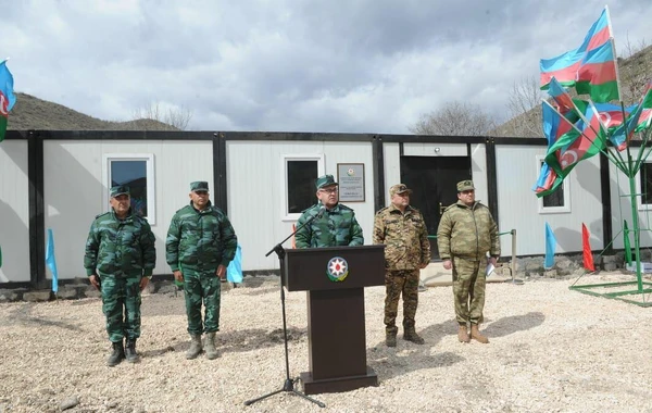 Ermənistanla dövlət sərhədində yeni hərbi hissə fəaliy­yə­tə başlayıb - FOTO