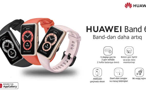 Huawei Şirkəti Azərbaycanda HUAWEI Band 6 fitnes qolbağını təqdim edib - VİDEO