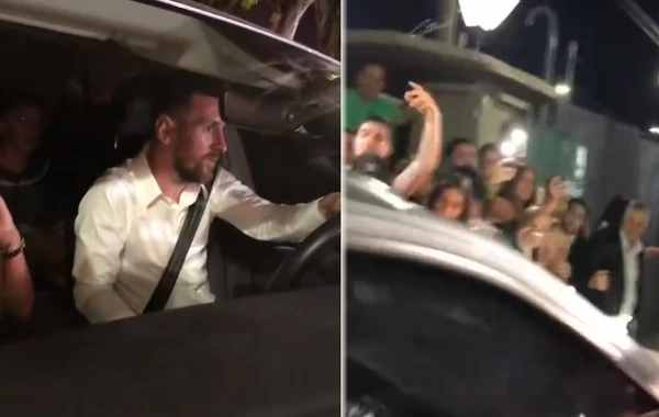 Messi ad gününə gedərkən izdihamla qarşılandı - VİDEO