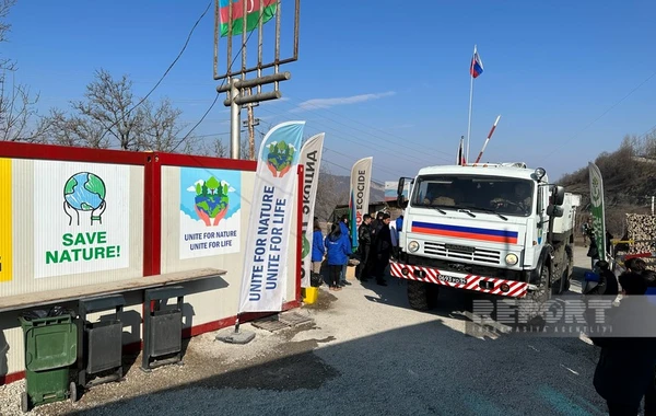 Xankəndi-Laçın yolunda sülhməramlıların 22 avtomobilinin hərəkətinə şərait yaradılıb - FOTO - YENİLƏNİB