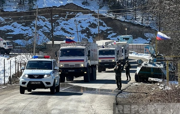 Xankəndi-Laçın yolunda sülhməramlıların 45 avtomobili maneəsiz keçib - FOTO - YENİLƏNİB