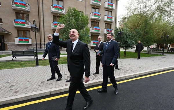 Prezident İlham Əliyev Qarabağ Universitetinin tələbə yataqxanasının təmirdən sonra açılışında iştirak edib