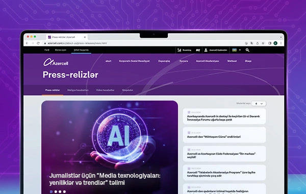 Azercell media nümayəndələri üçün "Media texnologiyaları: yeniliklər və trendlər" adlı təlim təşkil edəcək