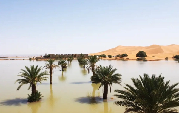 Sahara səhrasını sel basdı: 50 ildir quruyan göl daşdı