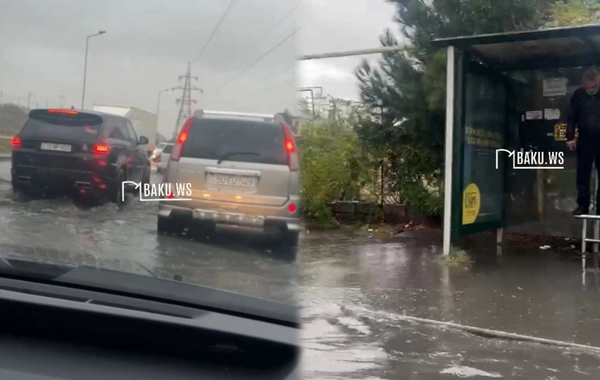 Bakıda yağışdan sonra maraqlı və həyəcanlı anlar yaşanıb