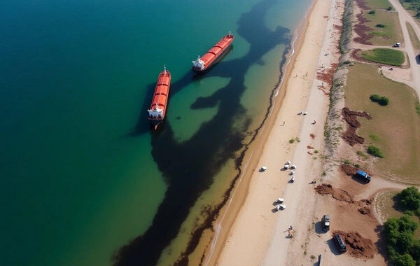 Rusiyanın cənubunda tanker qəzasından sonra 165 min tona yaxın çirklənmiş qum və torpaq təmizləndi