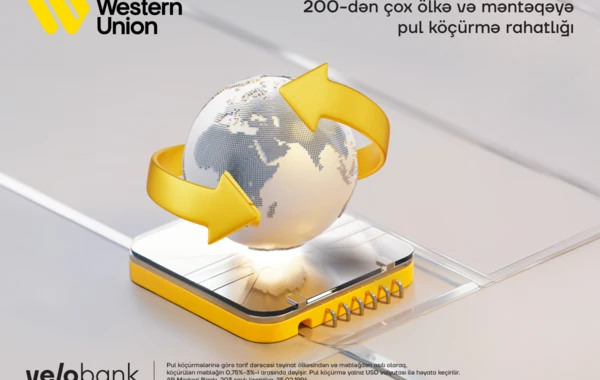 Western Union beynəlxalq pul köçürmələri indi Yelo Bank-da