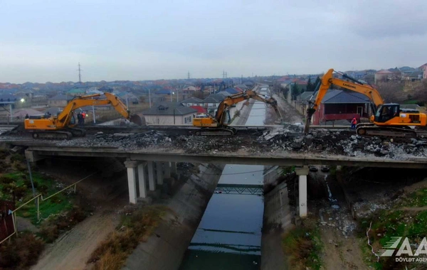 Sumqayıt şəhərini Saray qəsəbəsi ilə birləşdirən körpünün söküntüsünə başlanılıb