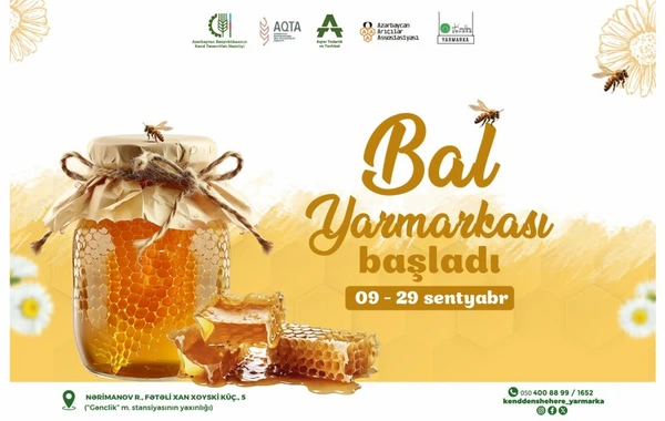 Bakıda bal yarmarkası işə başlayıb