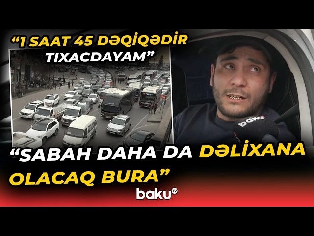 Bakı-Sumqayıt yolunda böyük tıxac: 