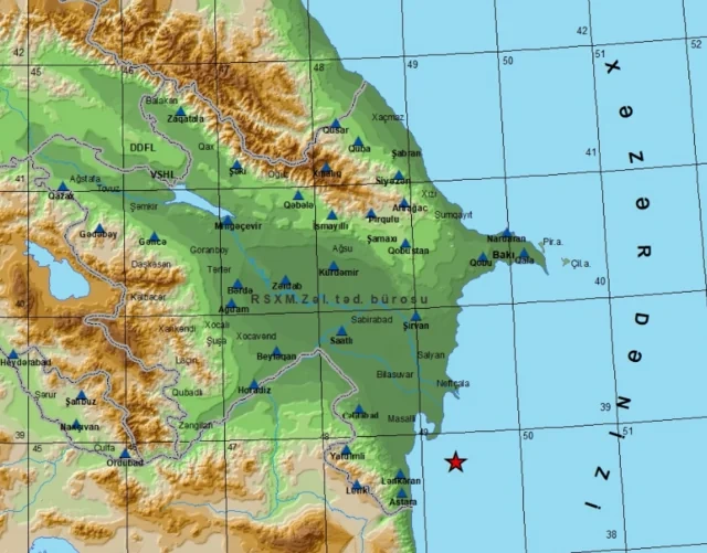 Xəzər dənizində zəlzələ olub