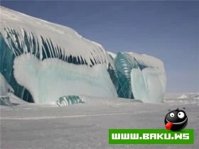 Уникальное зрелище, Замерзшее цунами (6 фото)