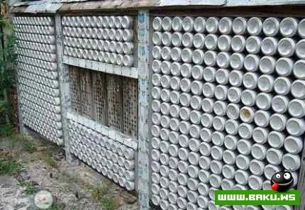 Дом из металлических банок