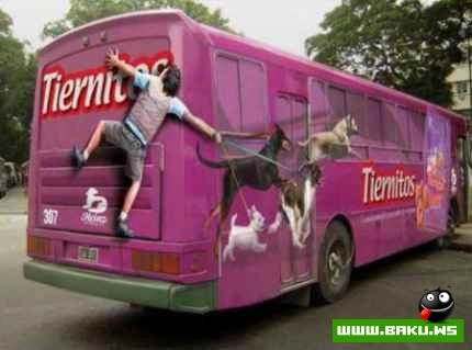 Avtobus uzerinde Super reklamlar