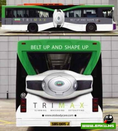 Avtobus uzerinde Super reklamlar