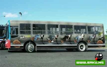 Avtobus uzerinde Super reklamlar