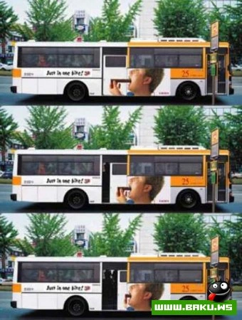 Avtobus uzerinde Super reklamlar