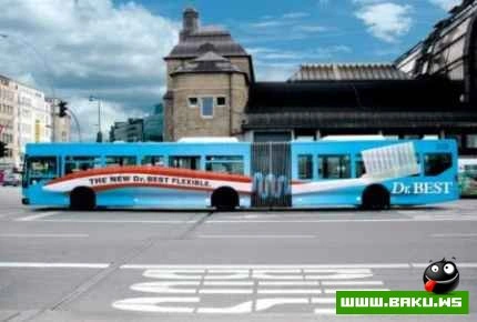 Avtobus uzerinde Super reklamlar