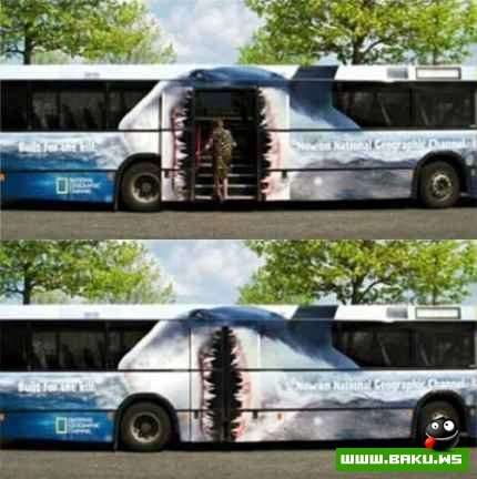 Avtobus uzerinde Super reklamlar