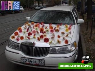 Qəşəng bəzədilən toy maşınları