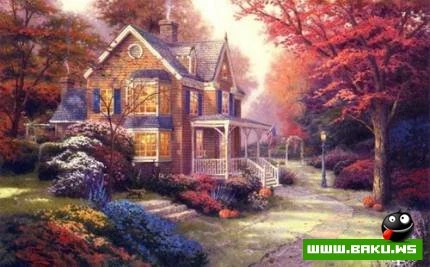 Rəssam Thomas Kinkade-nin əl işləri