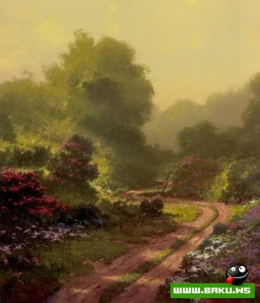 Rəssam Thomas Kinkade-nin əl işləri