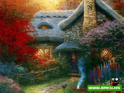 Rəssam Thomas Kinkade-nin əl işləri