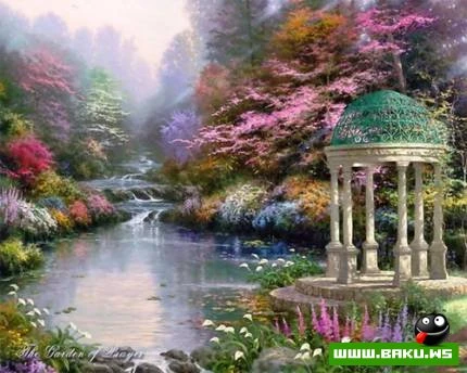 Rəssam Thomas Kinkade-nin əl işləri