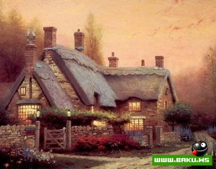 Rəssam Thomas Kinkade-nin əl işləri