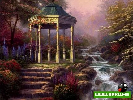 Rəssam Thomas Kinkade-nin əl işləri