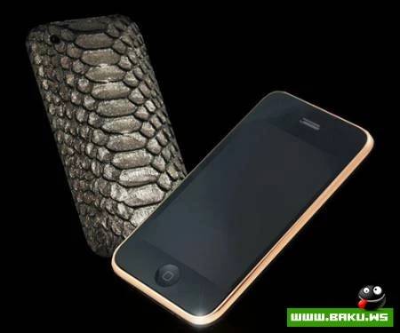 iPhone 3GS (золото & кожа питона=7200 евро)