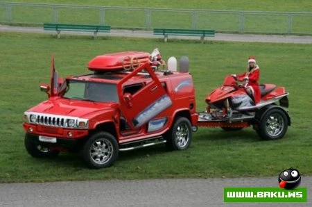Пацанский HUMMER Деда Мороза