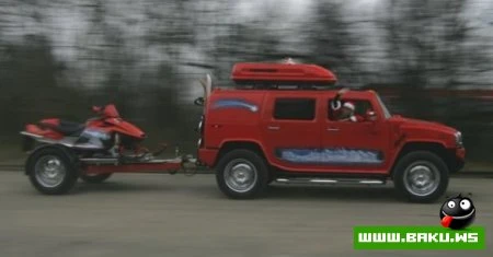 Пацанский HUMMER Деда Мороза
