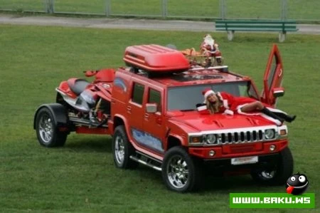 Пацанский HUMMER Деда Мороза